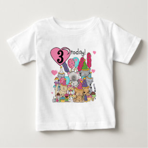Party Kittens 3rd Birthday Tshirts and gifts