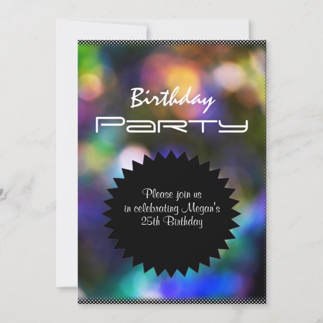 Party Lights Birthday Party Invitation (Front)