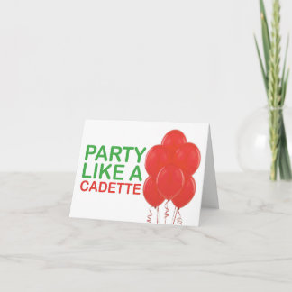 Party Like A Cadette Birthday Card