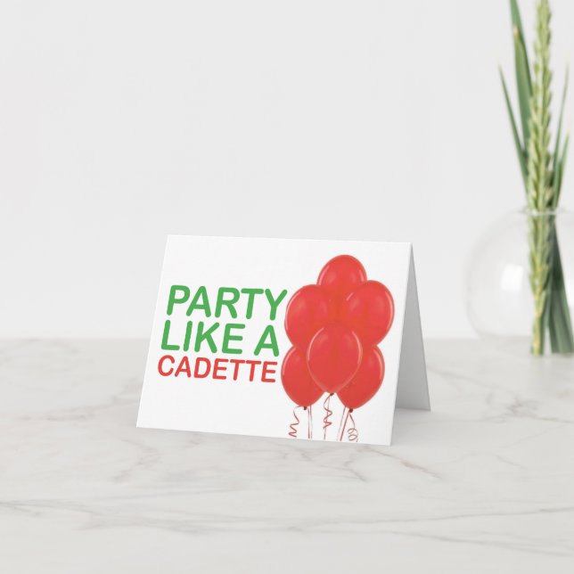 Party Like A Cadette Birthday Card (Front)