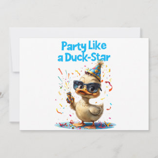 Party Like a Duck Star – Fun Celebration Design Invitation