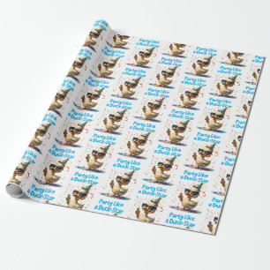 Party Like a Duck Star – Fun Celebration Design Wrapping Paper