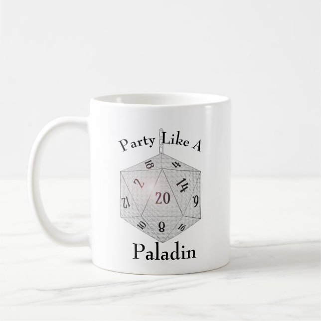 Party Like A Gamer Custom Role Player Design Coffee Mug (Left)
