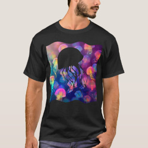 Party Like a Jellyfish Silhouette Custom Men's T-Shirt