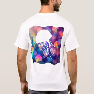Party Like a Jellyfish Silhouette Front & Back  T-Shirt