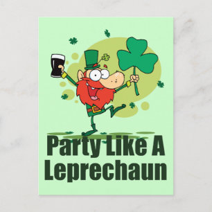 Party Like a Leprechaun Postcard