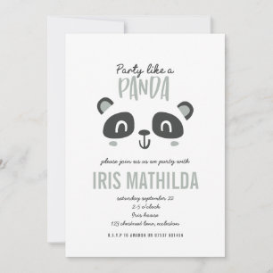 Party like a panda bright colourful birthday