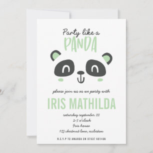 Party like a panda bright colourful birthday