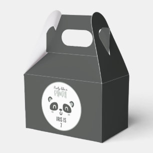 Party like a panda bright colourful birthday  favour box
