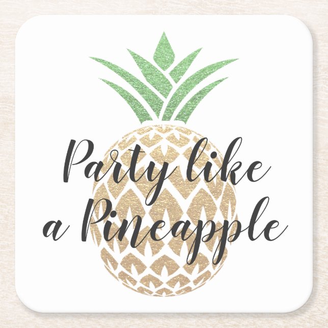 Party Like a Pineapple Birthday Coaster (Front)