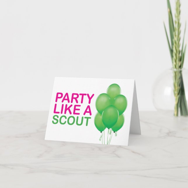Party Like A Scout Birthday Card (Front)