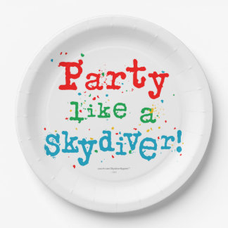 Party like a SKYDIVER! Paper Plate