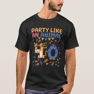 Party Like an Animal the Funny 40th Birthday Joke T-Shirt