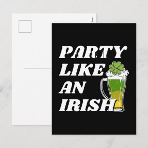 Party Like an Irish Holiday Postcard