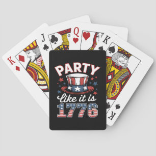 Party Like It Is 1776 4th of July America Independ Playing Cards