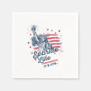 Party Like It Is 1776, 4th Of July, USA Flag, Amer Napkin