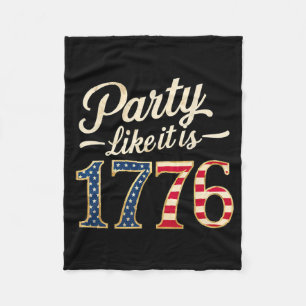 Party Like It Is 1776 Usa Flag Men Women Kids Fleece Blanket