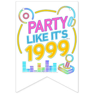 Party Like It’s 1999®™ – Neon Soundtrack Bunting