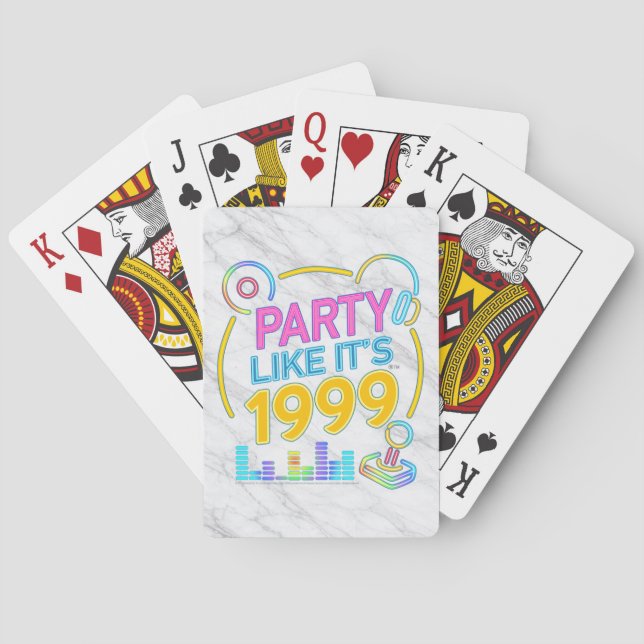 Party Like It’s 1999®™ – Neon Soundtrack Playing Cards (Back)