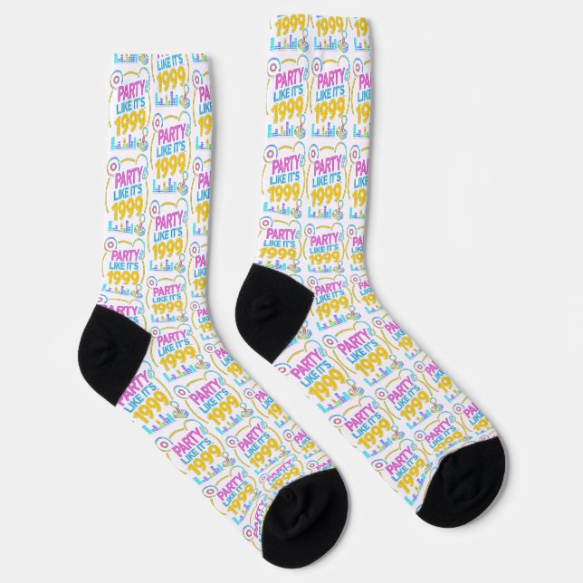 Party Like It’s 1999®™ – Neon Soundtrack  Socks (Right)