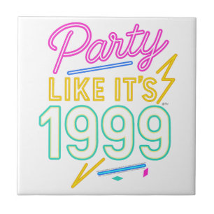 Party Like It’s 1999®™ – Neon Voltage Ceramic Tile