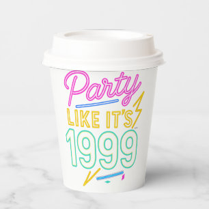 Party Like It’s 1999®™ – Neon Voltage Paper Cups