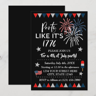 Party Like It's 1776 // 4th Of July Party Invite