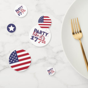 Party like it's 1776 - American Flag - 4th of July Confetti