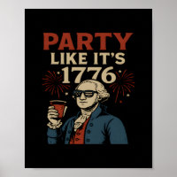 Party Like It's 1776 Funny Patriotic Drinking Desi