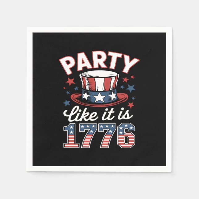 Party Like It's 1776 #JF0012 Napkin (Front)