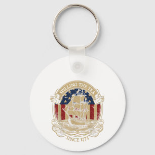 Party Like It's 1776 – Retro George Washington Des Key Ring