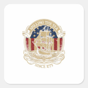 Party Like It's 1776 – Retro George Washington Des Square Sticker