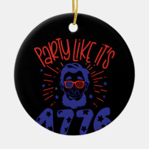 Party Like It's 1779 Treding Ceramic Ornament