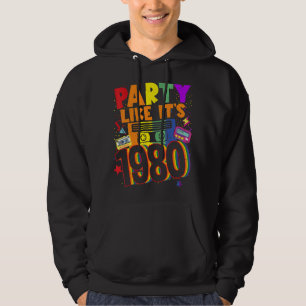 Party like its 1980 80s 90s Costume Retro Vintage Hoodie