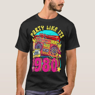 Party like its 1980 80s 90s Retro Vintage white Di T-Shirt