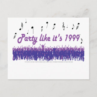 Party Like It's 1999 - Purple People Invitation Postcard