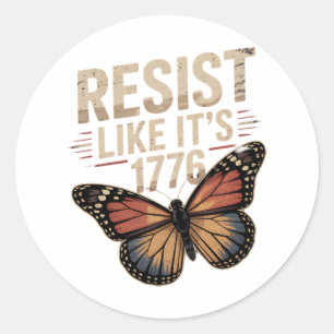 Party Like USA It's 1776 Funny Design Classic Round Sticker