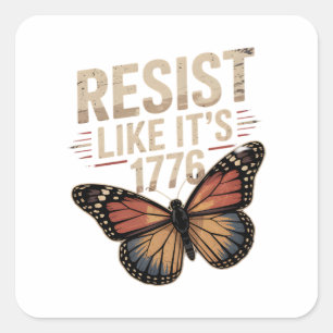 Party Like USA It's 1776 Funny Design Square Sticker