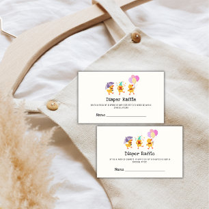 Party Little Duckling Diaper Raffle Baby Shower Enclosure Card