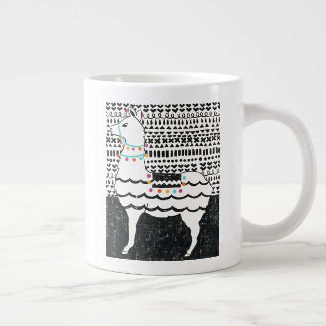 Party Llama Large Coffee Mug (Right)