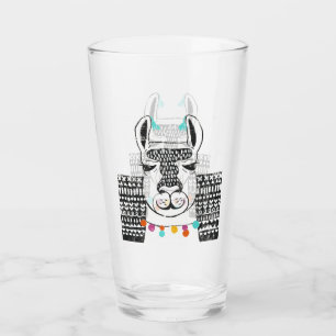 Party Llama - Portrait Glass