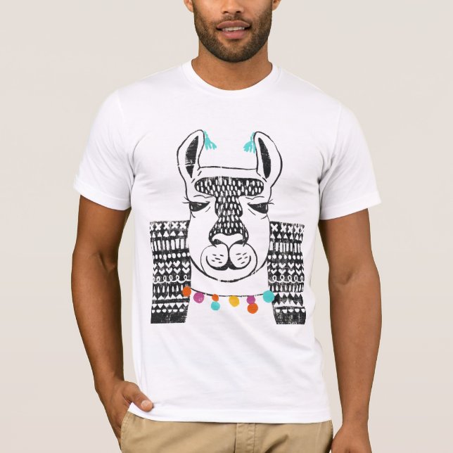 Party Llama - Portrait T-Shirt (Front)