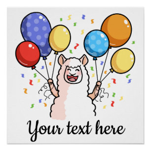 Party Llama Poster