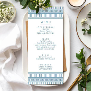 Party Menu with for Greek or Roman Party