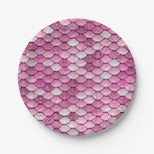 party mermaid, mermaid scales, fish scales, glitte paper plate
