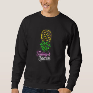 Party Mode Upside Down Pineapple Swinger Vanilla S Sweatshirt