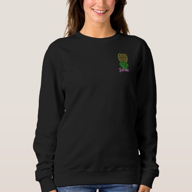 Party Mode Upside Down Pineapple Swinger Vanilla S Sweatshirt (Front)