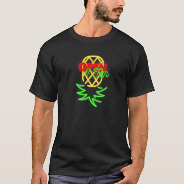 Party Mode Upside Down Pineapple Swinger Vanilla S T-Shirt (Front)