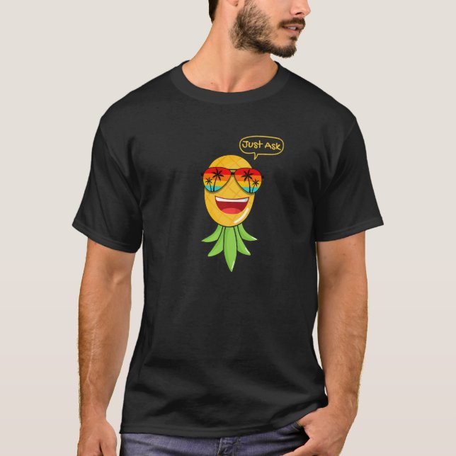 Party Mode Upside Down Pineapple Swinger Vanilla S T-Shirt (Front)