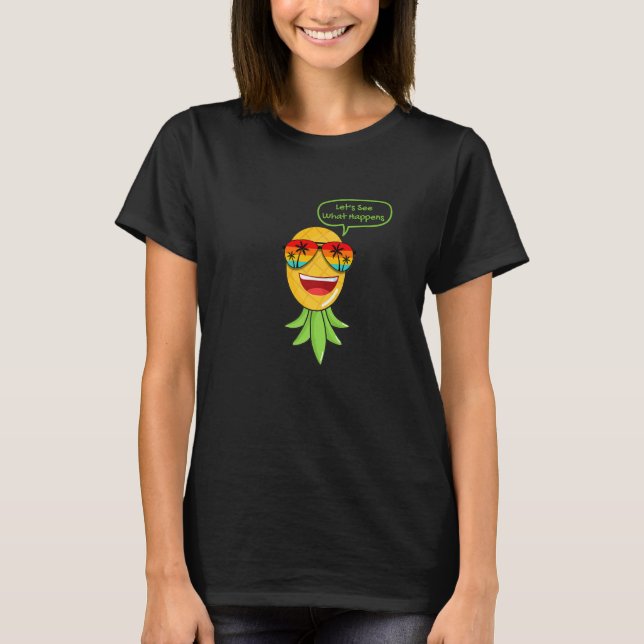 Party Mode Upside Down Pineapple Swinger Vanilla S T-Shirt (Front)
